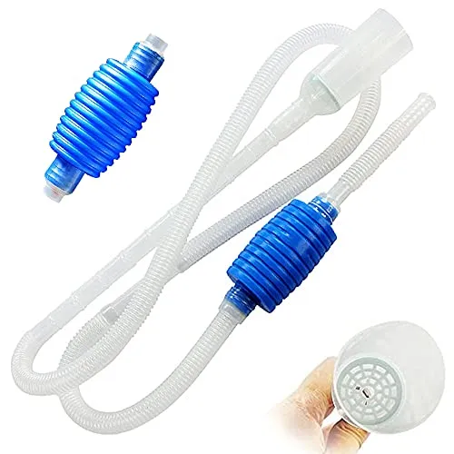 BPS® Pool-Reiniger Aquarium-Zubehör Siphon-Reinigung-Aquarium-Behälter-Rohr nimmt Wasser-Handpumpen-Wechsler-Wasser 2 Maße 170 / 207cm zu wählen (weiß 170cm) BPS-6594 * 1