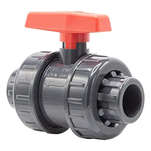 PVC-Kugelhahn I 25mm I 3/4 Zoll I Typ AK I für Klebemuffen und Fittinge I Absperrhahn 2-Wege I PVC-Rohrverbinder I Kugelschieber für Pool- und Teichbau I bm039