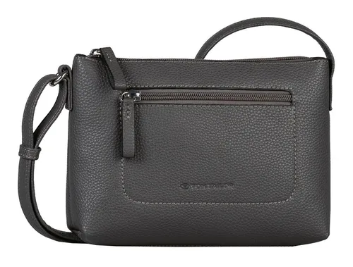 TOM TAILOR Umhängetasche Cross Bag grau - Umhängetasche in Dark Grey, aus 100% Polyurethan, mit verstellbarem Schulterriemen (75-145 cm) und praktischem Zipper-Verschluss, ideal für den täglichen Gebrauch.