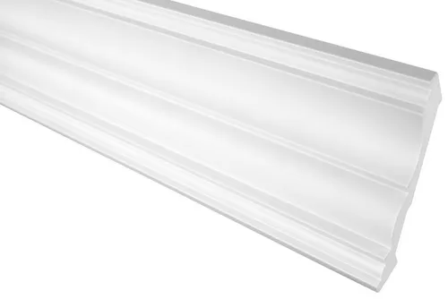 Hexim Stuckleiste P802, 2 Meter - Moderne Deckenleisten aus PU Hartschaum - Deckenleisten aus hochwertigem Polyurethan, wetterfest und ideal für jede Umgebung. Einfache Montage und kein Brechen – perfekter Übergang zwischen Wand und Decke!