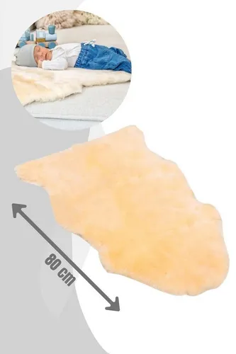 Baby-Lammfell geschoren 70-80cm - Krabbeldecken aus hochwertigem, OEKO-TEX Standard 100 zertifiziertem Lammfell, waschbar bis 30°C - ideal für eine gesunde und kuschelige Umgebung für Ihr Baby.