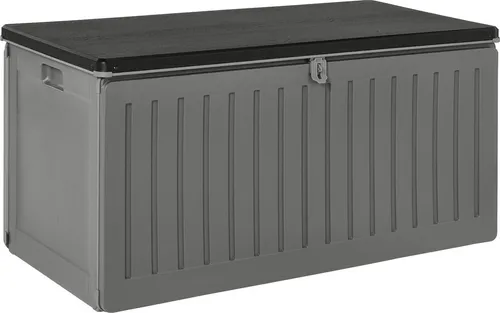 Gartenbox - Kissenbox 270 L - Cygnus Dunkelgrau - Gartenbox mit 270 Litern Stauraum, elegant und pflegeleicht aus robustem Kunststoff, ideal für die Aufbewahrung von Kissen und Gartenutensilien.