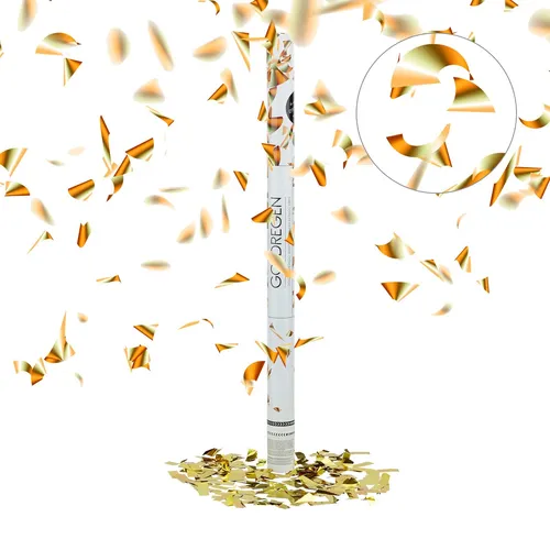 Party-Popper Gold Karneval Konfetti-Kanone Partypopper Hochzeit Konfettishooter