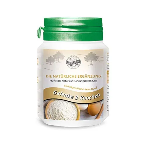 Bellfor Gelenke & Knochen – Ergänzungsfuttermittel für Hunde – 50 Kapseln mit Ovopet® - EFFEKTIVE UNTERSTÜTZUNG FÜR HUNDE – Dieses hochwertige Ergänzungsfuttermittel enthält Ovopet, Kollagen und Hyaluronsäure zur Förderung der Gelenk- und Knochenfunktion. EINFACHE ANWENDUNG IN PRATISCHEN KAPSELN – Ideal für die tägliche Futterergänzung.