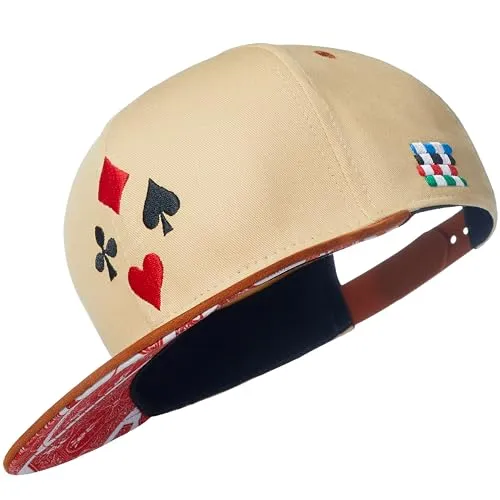 Cadency Snapback Cap Herren - Beige Baseball Kappe mit Snapback Verschluss - Baseball Cap aus 100% Baumwolle für optimalen Tragekomfort, einstellbare Größe für Damen und Herren, ideal als Geschenk.