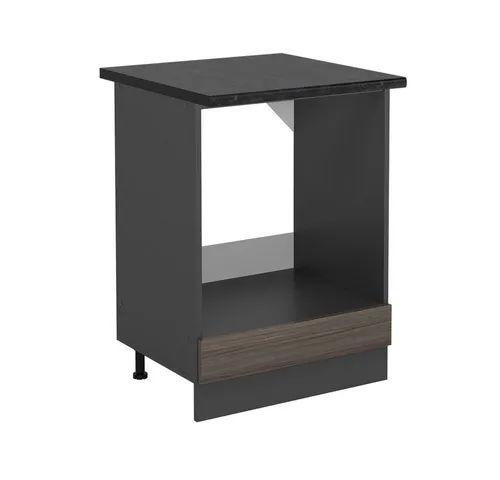 Vicco Herdumbauschrank R-Line, Edelgrau/Anthrazit, 60 cm, AP Anthrazit