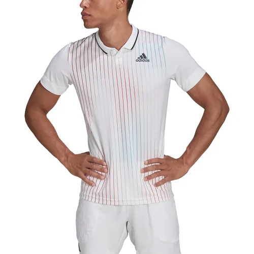 adidas Tennis-Polo Melbourne Freelift weiss Herren, Größe: M