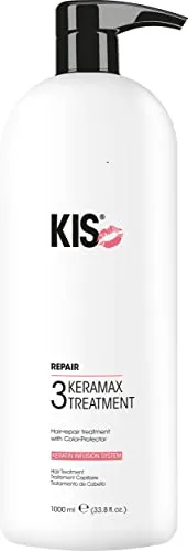 KIS KeraMax Treatment 1000 ml Intensivkur für blondiertes Haar - Intensive Haarmaske für geschädigtes, blondiertes Haar, 1000 ml Kabinettgröße, sorgt für tiefenwirksame Pflege und Reparatur.