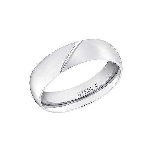 Amor Fingerring Klassisch 62, Made in Germany - Eleganter Edelstahlring in edelstahlfarben, 6 mm breit und ideal für jeden Anlass. Hochwertige Verarbeitung und zeitloses Design machen ihn zum perfekten Schmuckstück.