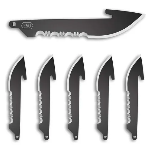 Klingen Outdor Edge Drop-Point Serr 250 Schwarz (6.40 cm) (09OE077) 6