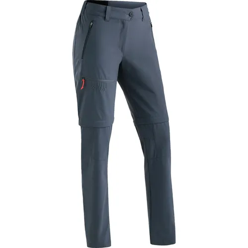 Maier Sports Damen Nata Zip Loop Zip Off Hose - Größe XL, Blau - Wanderhosen mit elastischem Material und schnelltrocknender Funktion, ideal für flexible Outdoor-Touren.