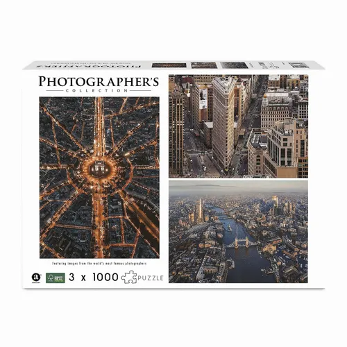 Ambassador Weltstaedte Puzzle 3x1000 Teile von Sebastien Nagy - Spielen & Raten: Faszinierende Weltstadt-Puzzles aus umweltfreundlichem Papier und Tinte, entwickelt mit Top-Fotografen für ein hochwertiges Erlebnis.