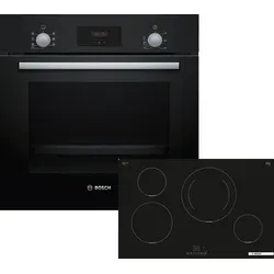 Bosch SET: HBF133BA0 & PIE811BB5E - Einbau Backofen und Induktionskochfeld - Kochset mit vielseitigem Backofen (5 Beheizungsarten, 66 l) und innovativem Induktionskochfeld (17 Leistungsstufen, PowerBoost) für effizientes Kochen und Backen.