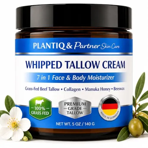 Hautpflege neu gedacht – Tallow Cream mit Rindertalg – Made in Germany | 7-in-1 Tallow Pflege mit Manuka Honig, Kollagen & Hyaluron, Intensive Feuchtigkeit, Gesicht & Körper, Ohne Parfüm