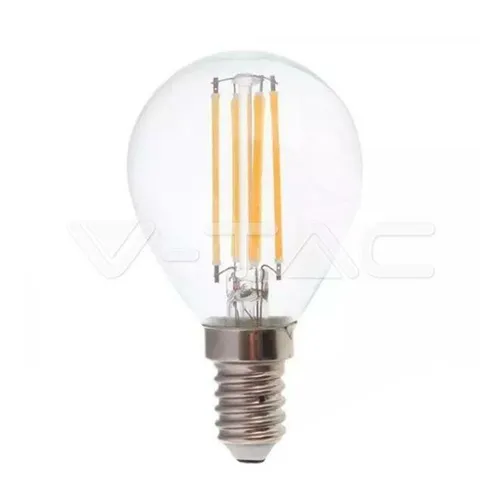 V-TAC LED KUGELBIRNE E14 6W 2700K P45 GLÜHFADEN VT-2466 2845