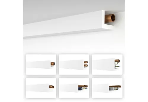 HEXIMO Winkelprofil HRA 1 - 1,7m Rohrabdeckung - Dämmstoffe - Robuste XPS Winkelleisten, ideal zum Verstecken von Rohren und Kabeln, leicht zu verarbeiten und mit lösungsmittelfreier Farbe überstreichbar.