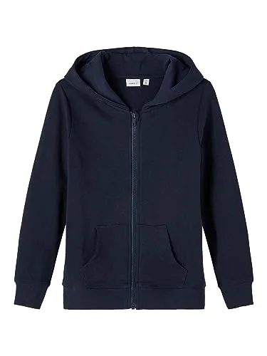 NAME IT Boy Strickjacke Regular Fit - Funktionsjacken mit Kapuze, aus 80% Baumwolle für hohen Tragekomfort und ideal für aktive Jungen.