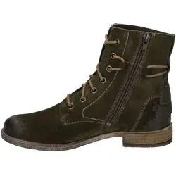 JOSEF SEIBEL Sienna 70 Stiefelette für Damen in Grün - Wanderschuhe mit herausnehmbarer Decksohle und praktischem Innenreißverschluss für einfachen Einstieg. Hochwertiges Velour-Leder und AGO Fertigungsart machen diese Stiefelette leicht und robust.