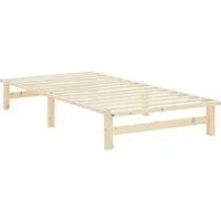 Produktbild Homestyle4u Jugendbett 100x200 cm – Naturbelassenes Palettenbett