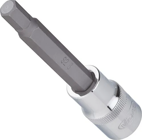 Vigor Schraubendreher-Einsatz, Schlüsselweite 6 mm, Gesamtlänge 100 mm, 6-Kant, 1/2 Zoll, 1 Stück, V2073