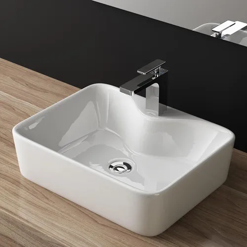 Keramik Waschbecken 48x37x13,5 CM Aufsatzwaschbecken Handwaschbecken A98