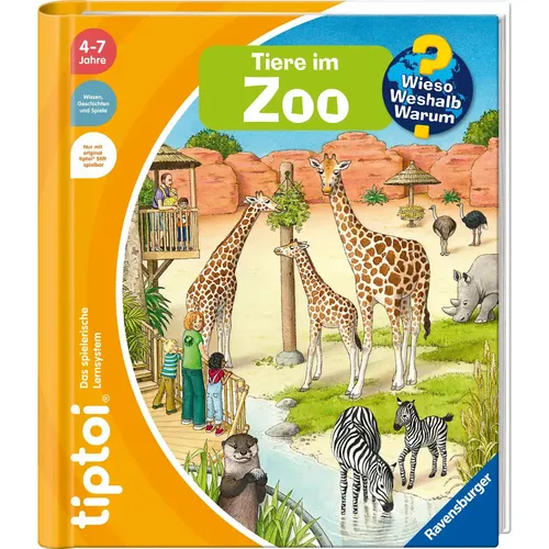 tiptoi® Wieso? Weshalb? Warum? Tiere im Zoo – Entdecke die Tierwelt - Interaktives Lesespiel für Kinder, das spielerisch Wissen über Tiere im Zoo vermittelt und die Neugier fördert.