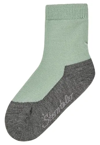Sterntaler Kniestrumpf - Innenfrottee im Sohlenbereich - Unisex Kinder Socken mit langem Schaft im Woll Mix - atmungsaktive Sportsocken - Outdoor Socken - Ideal für Gummistiefel - steingrün, Größe 22