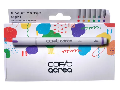 COPIC acrea Light Layoutmarker-Set 0,8 mm, 6 St. - Schreibutensilien mit 6 farbsortierten Markern, ideal für präzise Skizzen und kreative Projekte.