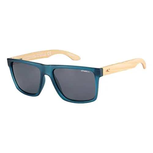O'Neill Men's Polarized Sunglasses - Matte dark blue / Bamboo / Solid brown Lens - ONHARWOOD2.0-105P size 57-17-142 mm…