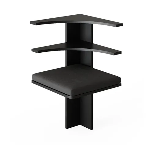 Vicco Sitzbank Roman, Schwarz, 43.5 x 43.5 cm in schwarz von Vicco