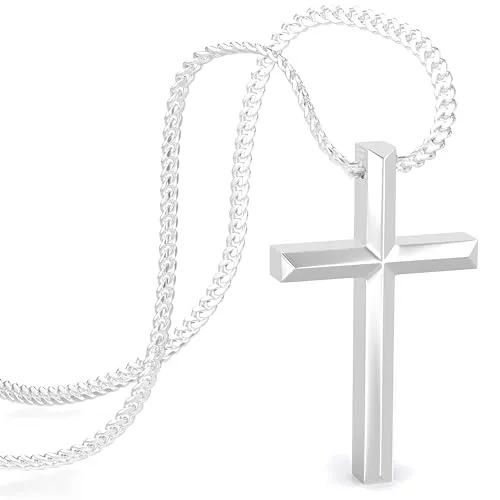 SERASAR Damen Kreuz Halskette aus Edelstahl von SERASAR