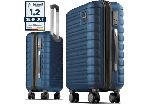 Travely Premium Handgepäck Koffer 55x40x20cm