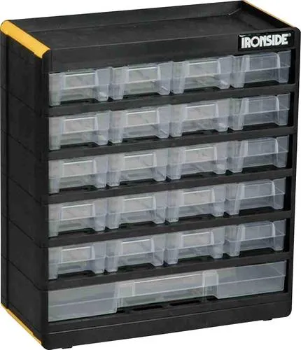 IRONSIDE Klarsicht-Magazin 21 Schubläden - Praktisches Klarsicht-Magazin mit 21 Schubläden, ideal zur übersichtlichen Aufbewahrung von Kleinteilen und Werkzeugen. Perfekt für Werkstatt und Hobby.