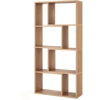 Costway Bücherregal mit 4 Ebenen Standregal mit 8 Fächern Natur