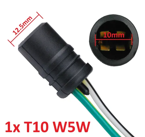 1x W5W T10 Fassung Gummi Standlicht Parklicht Glassockel Stecksockel Sockel KFZ