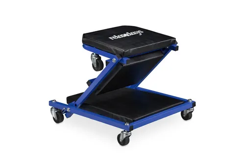 Relaxdays Rollbrett Werkstatt 2in1 - Werkstatt-Liegewagen, klappbar und 360° drehbar für flexibles Arbeiten im Liegen oder Sitzen, trägt bis zu 150 kg – ideal für effizientes Arbeiten in Werkstatt oder Garage.