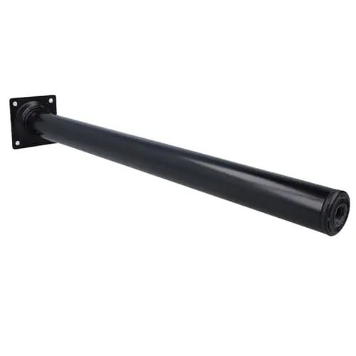 MS Beschläge schwarzer runder Stahl Möbelfuss Tischbein ø 30mm Möbelbein einzeln oder 4er Set Schrankfuss Möbelstempel Sofastempel Bettstütze M10 Gewindegang (1, 600mm)