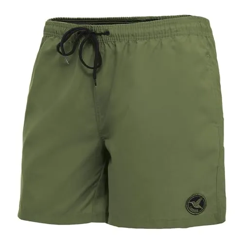 Ladeheid Badehose Herren Bequeme Badeshorts Lang mit Seitentaschen und Schnürchen, Badeshorts Herren mit Netzfütterung – Perfekt für Sommer, Strand und Schwimmbad – LA40-128 (Khaki, XL)