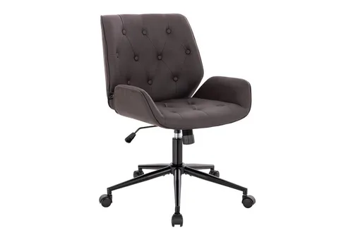 SVITA Bürostuhl GABRIEL – Vintage Drehstuhl mit Rollen - Bürostuhl aus pflegeleichtem Kunstleder, höhenverstellbar und drehbar, ideal für Home Office oder modernes Arbeitsumfeld.