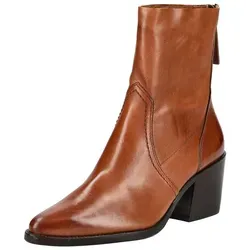 Paul Green Stiefelette Glattleder, Damen, Gr. 37,5, braun (cognac) - Wanderschuhe mit elegantem Design und hohem Komfort, ausgestattet mit Reißverschluss und hochwertigem Glattleder für ein angenehmes Tragegefühl.