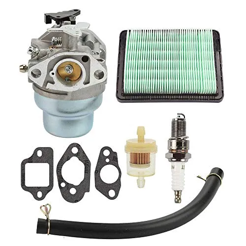 Hippotech Vergaser mit Dichtung Zündkerze Kraftstoff-Luftfilter-Kit für Honda GCV160 GCV160A GCV160LA HRB216 HRS216 HRR216 HRT216 HRZ216