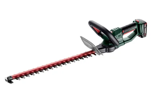 Metabo HS 18 LTX 55 - Akku Heckenschere 18V Li-Ion, inklusive 2. Akku und Ladegerät für kabellosen Schnittkomfort