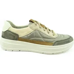 Legero Damen Sprinter Sneaker, Multicolour BEIGE - Bequeme und stylische Sneakers für jeden Anlass - Damen-Sneaker aus hochwertigem Wildleder mit flacher Sohle und schnürbarem Verschluss für optimalen Tragekomfort.