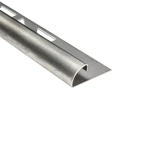 10x Viertelkreis Profil Edelstahlschiene Fliesenprofil Fliesenschiene Edelstahl V2A L250cm 10mm gebürstet