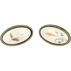 Ms Beschläge - Vintage Möbelknopf Landhausstil Kommodenknauf Alt Messing Div. Motive Blatt
