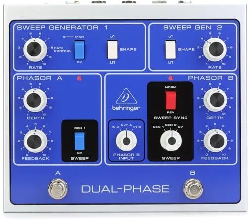 Behringer DUAL-PHASE Effektpedal - Phaser - Multimedia, Audio, Instrumente Zubehör - Erzeugt beeindruckende phasende Klänge für kreative Musikproduktionen und Live-Performances.