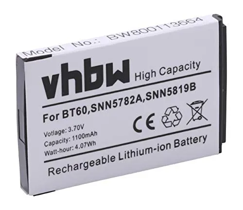 vhbw Akku kompatibel mit Motorola Flipside MB508, K1m, MB508, MB811, QA4, SL7550, Talkabout T72 Handy Smartphone Telefon (1100mAh, 3,7V, Li-Ion)