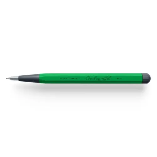 LEUCHTTURM1917 372223 Drehgriffel Nr. 2, Bleistift mit Drehmechanik, Aluminium, Stahl, designprämiert, Spring Leaf - Bleistift