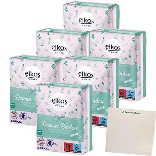 Elkos Damen Binden 6er Pack (6x20Stk) + usy Block