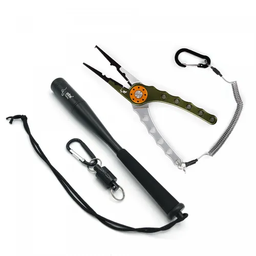 Multi-Angelzange mit Tasche + Fischtöter 25 cm Werkzeug Set Zite Fishing